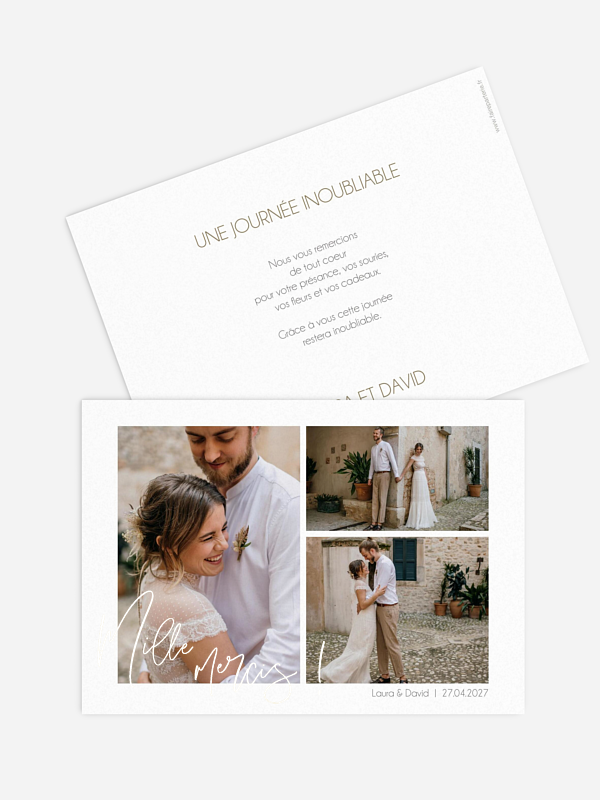 Carte de remerciements Multi-photo VI